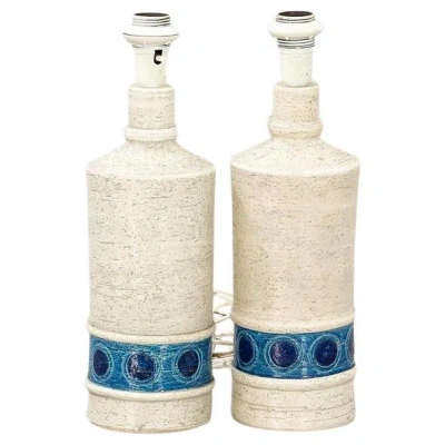 Pre-owned Bitossi Aldo Londi Table Lamps Ceramic By  Italy 1960 Signed In Sand