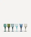 Bitossi Assorted Style Goblets Set Of 6