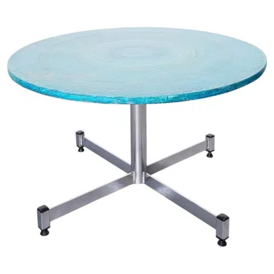 Pre-owned Bitossi Attributed To  1970s Italian Wood And Chrome Coffee Table In Brown