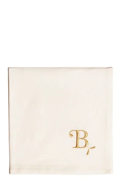 Bitossi 'b' Napkin In White
