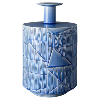 Pre-owned Bitossi Bittosi Ceramic Guadalupe Vase By Bethan Laura Wood In Blue