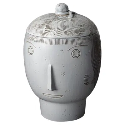 Pre-owned Bitossi Bittosi Limited Edition Ceramic Sweet Box Figure By Aldo Londi In Gray