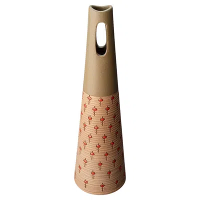Pre-owned Bitossi Bittosi Limited Edition Of 199 Pieces Vase By Aldo Londi In Brown