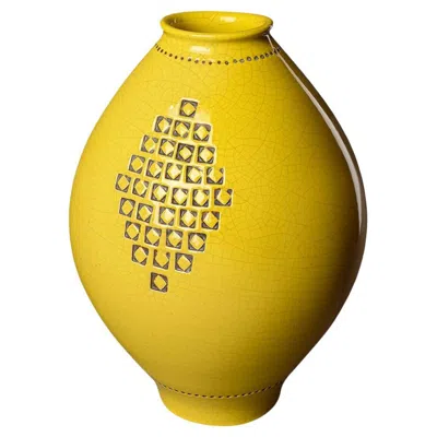 Pre-owned Bitossi Bittosi Limited Edition Yellow Vaso By Aldo Londi