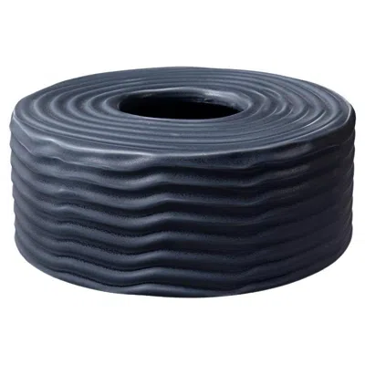 Pre-owned Bitossi Bittosi Wiggle Ceramic Vaso By Max Lamb In Black