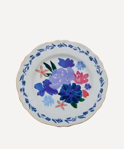 Bitossi Blue Bouquet Dinner Plate In Multi