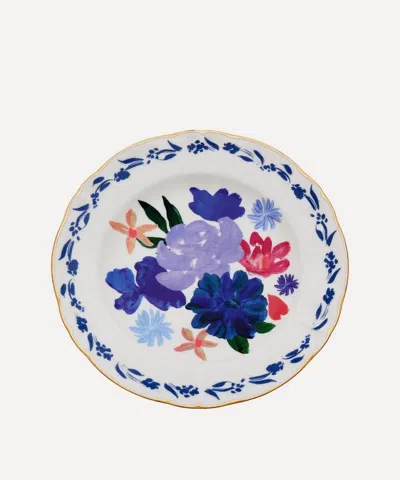 Bitossi Blue Bouquet Fruit Plate In Multi