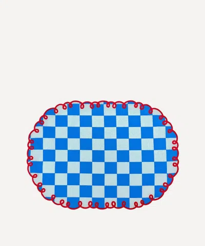 Bitossi Blue Checkerboard Placemats Set Of 3