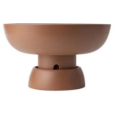 Pre-owned Bitossi Cappello Da Preti Collection - Modular Ceramic Cake Stand By Thomas Fos In Brown