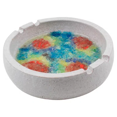 Pre-owned Bitossi Ceramic And Mosaic Bowl Vide Poche Centerpiece, Circa 1960 In Gray
