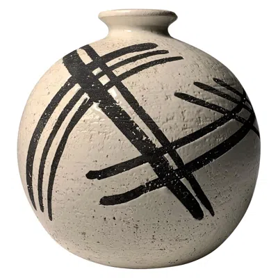 Pre-owned Bitossi Ceramic Vase By Aldo Londi In Brown