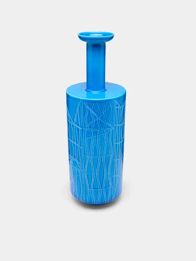 Bitossi Ceramiche Guadalupe Ceramic Large Vase  Abask Luxury Gift In  Blue