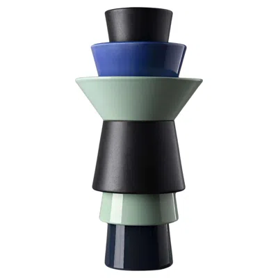 Pre-owned Bitossi Ceramiche Hand Turned Vase By Marco Zanini In Black
