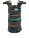 Bitossi Ceramiche Horse Heads Vase In Blue