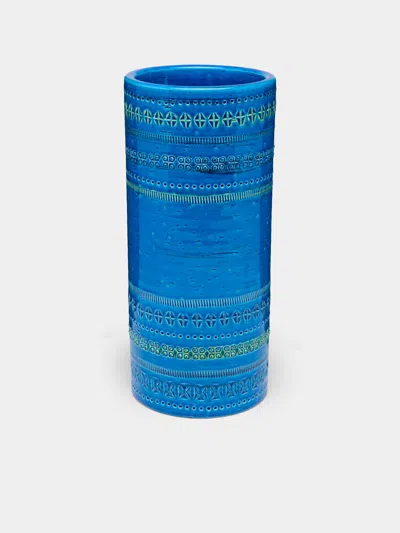 Bitossi Ceramiche Rimini Blu Ceramic Small Vase  Abask Luxury Gift In Blue