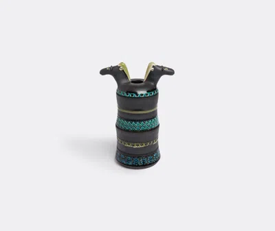 Bitossi Ceramiche Vases Black In Black, Blue