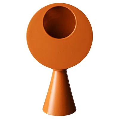 Pre-owned Bitossi Combinable Series Orange Vase By Aldo Londi