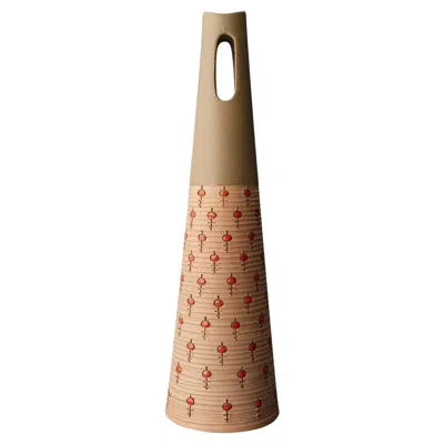 Pre-owned Bitossi Cone Vase By Aldo Londi In Brown