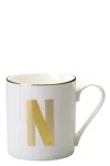 Bitossi Cup Letter 'n' ⌀ 8,6 In White