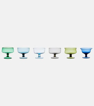 Bitossi Diseguale Set Of 6 Glass Ice Cream Bowls