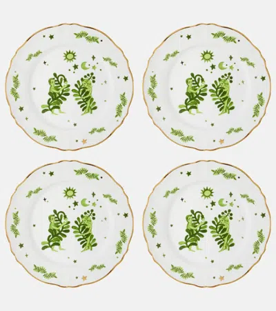 Bitossi Eden Set Of 4 Dinner Plates