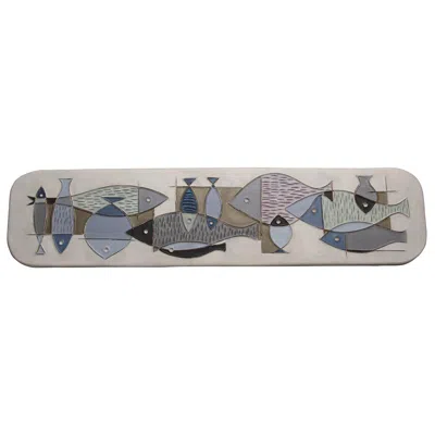 Pre-owned Bitossi Fish Plate By Aldo Londi In Gray