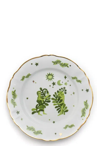 Bitossi Floral Dinner Plate ⌀ 26,5 Cm In Green