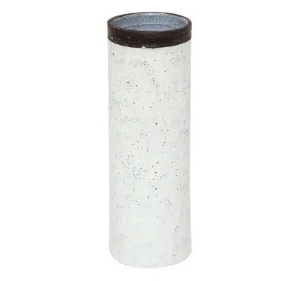 Pre-owned Bitossi For Raymor Vase, Ceramic, White And Brown, Signed