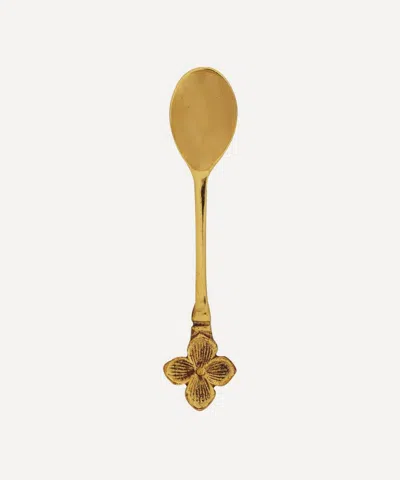 Bitossi Four Leaf Clover Coffee Spoons Set Of Six In Gold