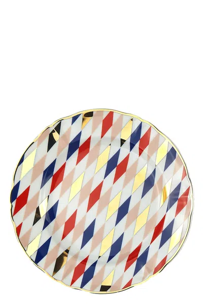 Bitossi Fruit Plate 'quadri' ⌀ 20.5 Cm In Multi