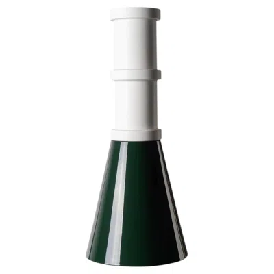 Pre-owned Bitossi Green And White Ceramic Totem Sculpture By Nathalie Du Pasquier