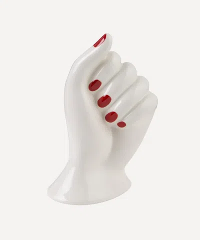 Bitossi Hand Ceramic Vase In White