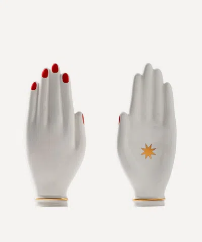Bitossi Hand In Hand Ceramic Trinket Tray In White