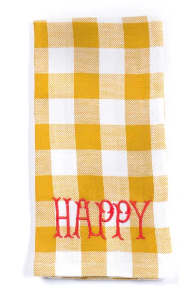 Bitossi 'happy' Napkin In Yellow