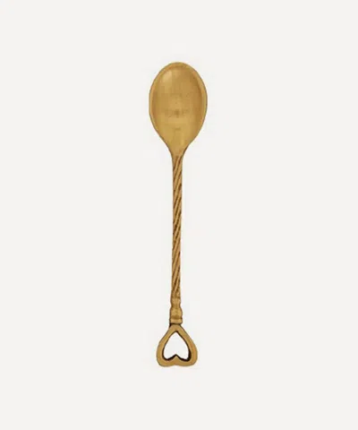 Bitossi Heart Coffee Spoons Set Of Four In Gold