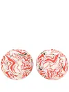 Bitossi Home Abstract-print Porcelain Dishes (set Of Two) In White