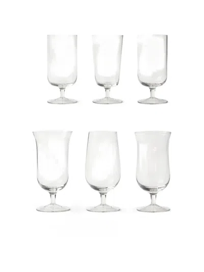 Bitossi Home Assorted-shapeds Beer Glass (set Of Six) In White