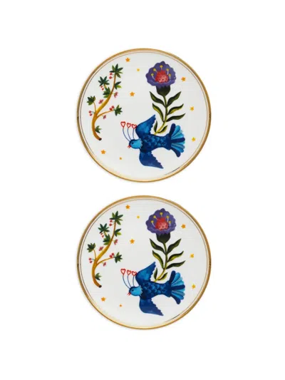 Bitossi Home Bird Floral Plate In Multi