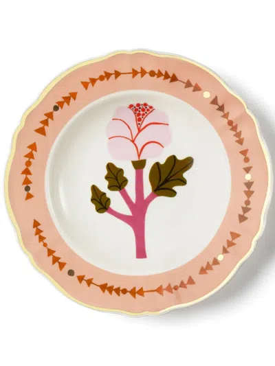 Bitossi Home Botanica Porcelain Deep Plate (23cm) In Pink