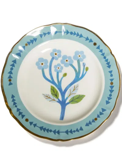 Bitossi Home Botanica Porcelain Dessert Plate (20.5cm) In Blue