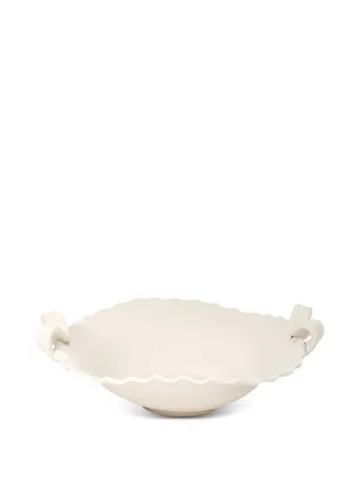 Bitossi Home Bow Scalloped-edge Centerpiece In White