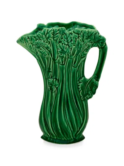 Bitossi Home Celery-motif Pitcher In Green