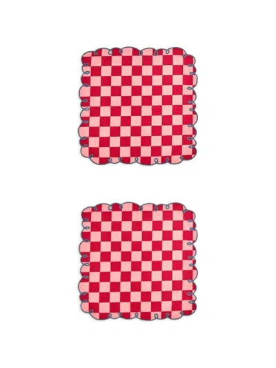 Bitossi Home Checkerboard Napkins (set Of Two) In Multi