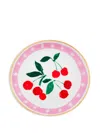 Bitossi Home Cherry-print Plate In White