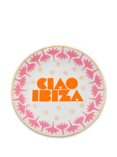 Bitossi Home Ciao Ibiza Round Plate In White