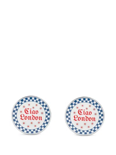 Bitossi Home Ciao London Checkerboard Plate Set (set Of Two) In Multi