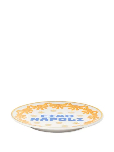 Bitossi Home Ciao Napoli Printed Plate In Multi