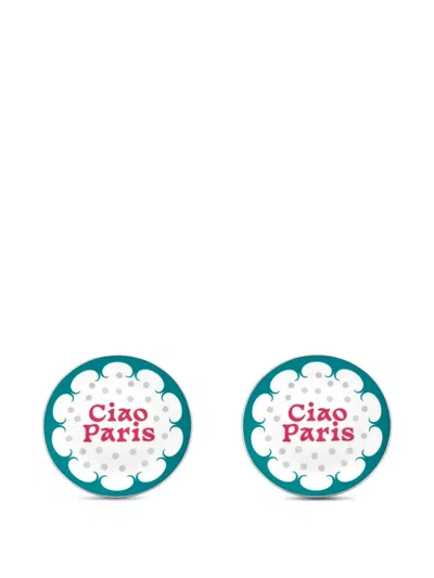 Bitossi Home Ciao Paris Dotted Plate Set (set Of Two) In Multi