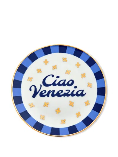Bitossi Home Ciao Venezia Striped Plate In White