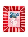 Bitossi Home Con Amore Trinket Tray (20.5cm X 17cm) In Red